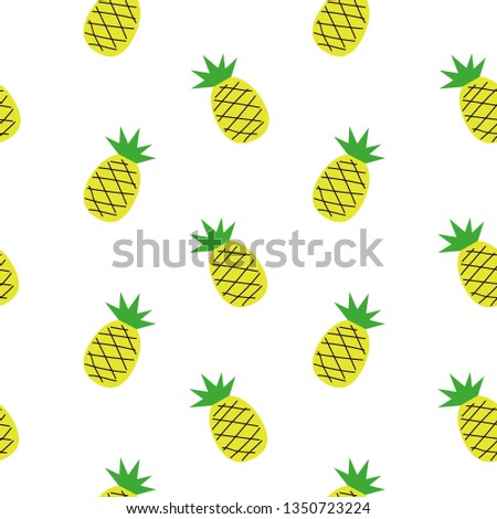 Pineapples, seamless pattern