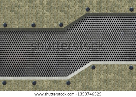 Abstract Metal textured Industrial background. 3D rendering illustration.
