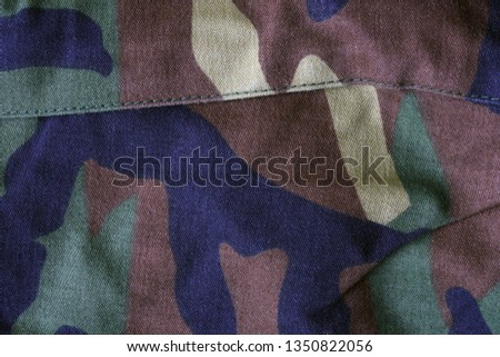 Camouflage fabric texture