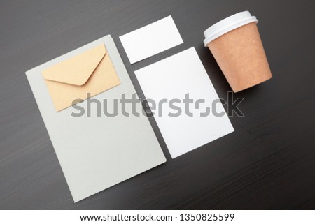 Coffee Stationery, Branding Mock-up, with clipping path