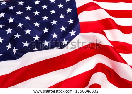american flag isolated on white background - Image 