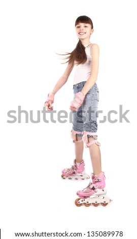 girl on skate roller