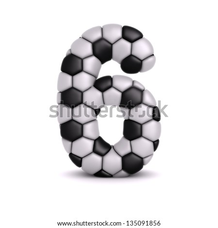 Letter with soccer relief texture