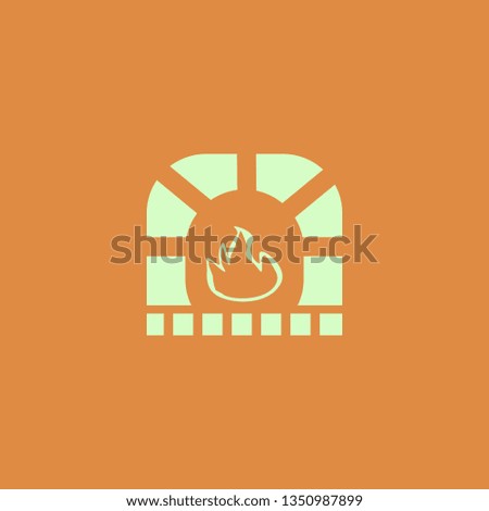 fireplace vector icon. flat design