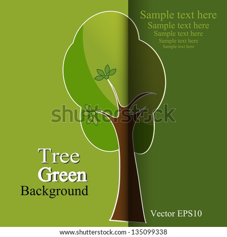 green tree with leaves background