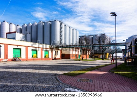 Picture of a storage and fermentation tanks in a brewery, Poland