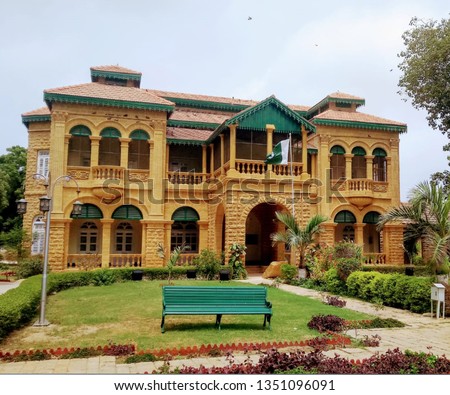 Quaid E Azam residency(Founder of Pakistan) in Karachi, Pakistan. Royalty-Free Stock Photo #1351096091