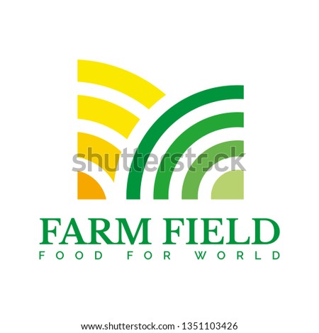 Farm field logo template use for your needs such farm logo, sign, label, symbol, new project, presentation, document clip art etc