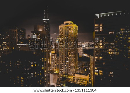 Chicago view at night
