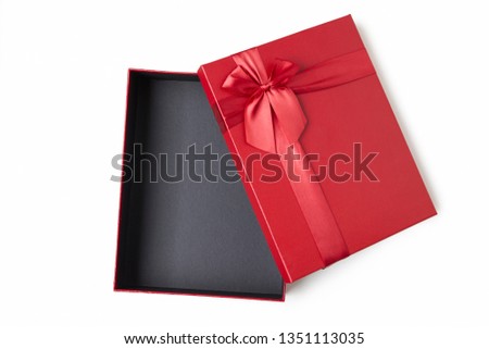 Open Gift Box Top View Royalty-Free Stock Photo #1351113035