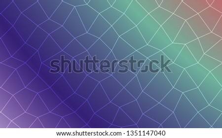 Decorative pattern with polygonal mesh style. For your home interior wallpaper, fashion print. Vector illustration. Creative gradient color