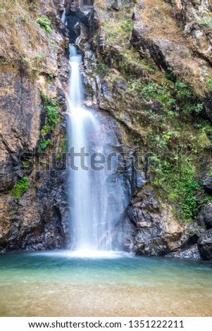 View of Jokkradin Waterfall at Thong Pha Phum National Park, Kanchanaburi, Thailand