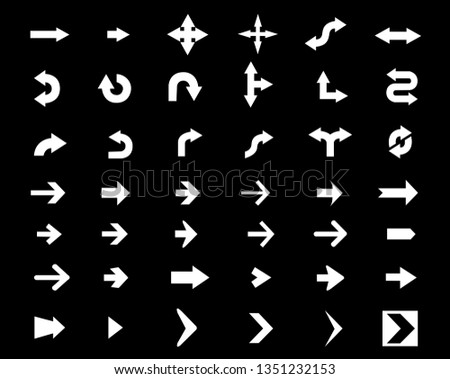 Arrows vector collection with elegant style Royalty-Free Stock Photo #1351232153