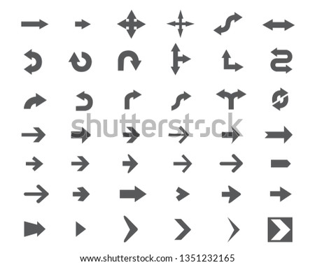 Arrows vector collection with elegant style Royalty-Free Stock Photo #1351232165
