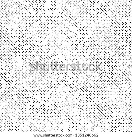 Black Abstract Grunge Texture, Dotted Vector on White Background, Halftone Overlay Monochrome