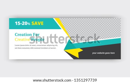 Corporate business banner template, Horizontal advertising business banner layout for website.Promotional web banner for social media. Elegant sale
and discount promo - Vector.