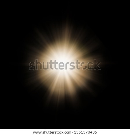 Abstract Isolated Sun flair on a dark background with lights and sunshine wallpaper  Royalty-Free Stock Photo #1351370435