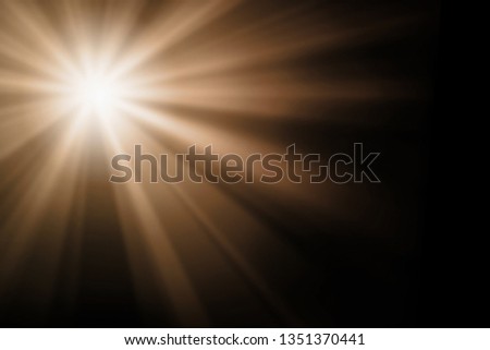 Abstract Isolated Sun flair on a dark background with lights and sunshine wallpaper  Royalty-Free Stock Photo #1351370441