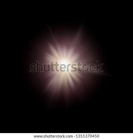 Abstract Isolated Sun flair on a dark background with lights and sunshine wallpaper  Royalty-Free Stock Photo #1351370450