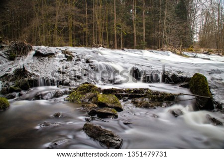 smooth waterfall by long exposure time