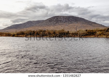 Conemara lake with mountains in background, Maam Cross, Galway, Ireland