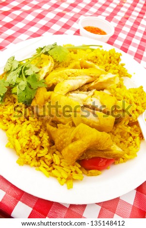 Stock Photo - Chicken biryani with spices