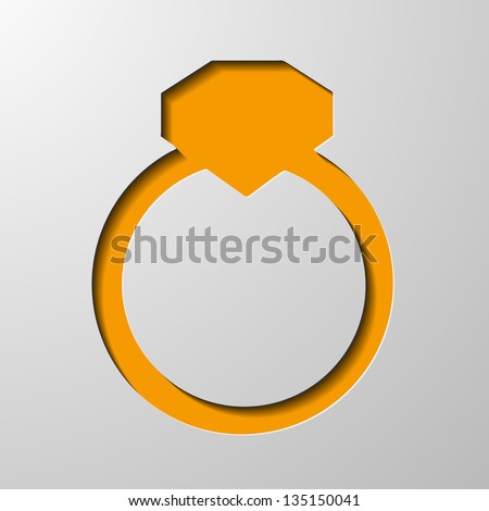 symbol ring with diamonds