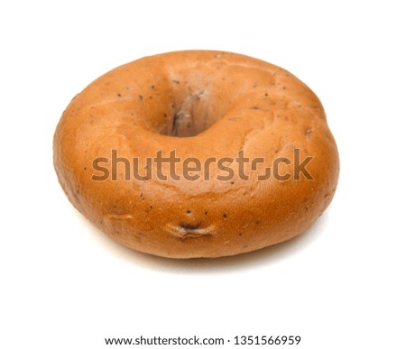One of bagel on white background 