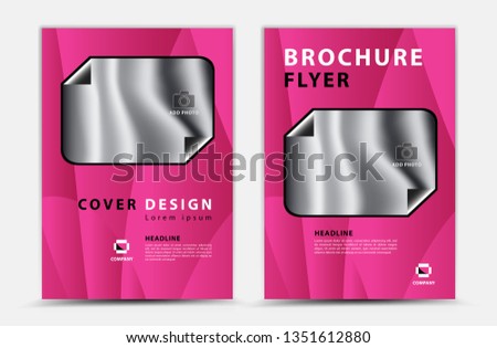 Pink cover template vector design, brochure flyer, annual report, magazine ad, advertisement, book cover layout, poster, cosmetics, newspaper, creative idea Real Estate, pink abstract background, a4