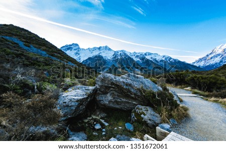 Landscape of Mount Cook at south island new zealand