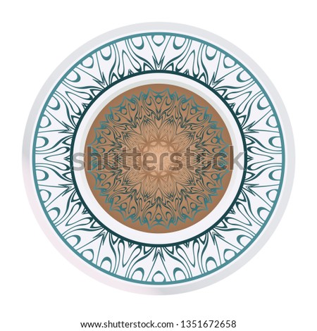 Abstract Vector Floral Pattern. Mandala Ornament. For Modern Interiors Design, Wallpaper, Textile Industry.