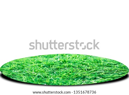 Grass carpet isolated on white background