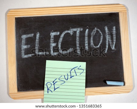  Election message on chalkboard                              