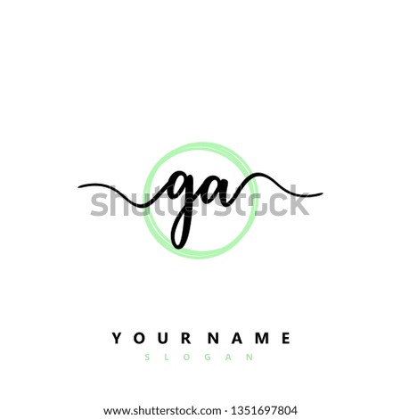Initial GA handwriting logo