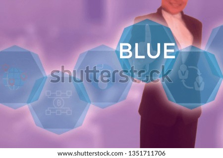 select BLUE - technology and business concept