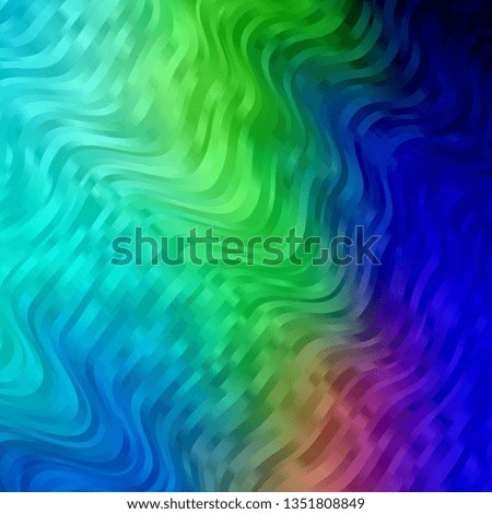 Light Blue, Green vector template with lines. Abstract illustration with gradient bows. Pattern for websites, landing pages.