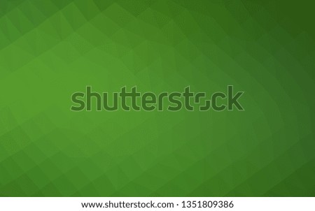 Light Green vector abstract polygonal texture. Shining illustration, which consist of triangles. Template for a cell phone background.