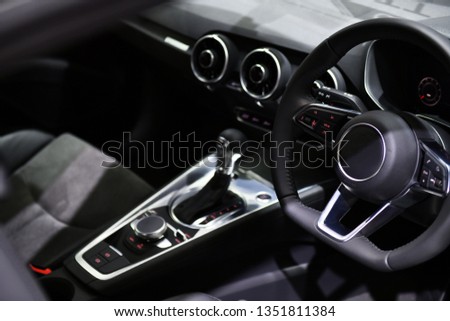 Interior View of the modern car 
