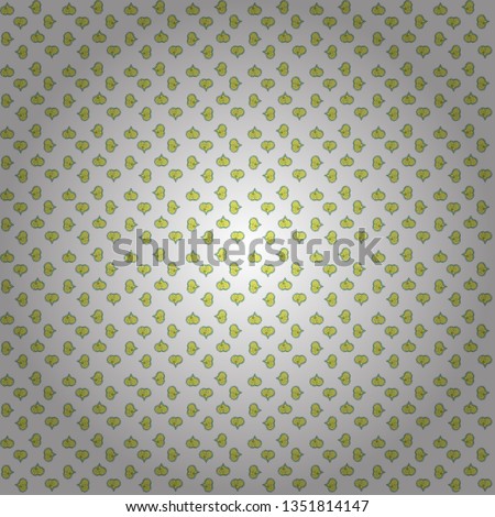 Vector illustration. Seamless Love pattern. Background of big and small hearts with swirls in white, yellow and green colors. Love background.