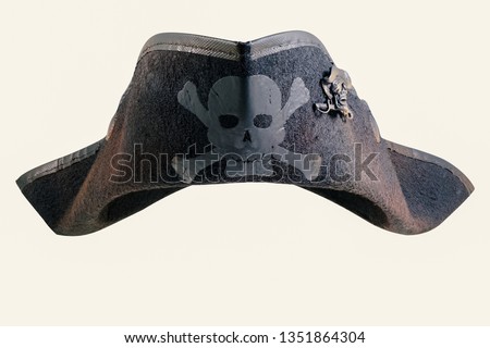 Pirate hat on white background. Royalty-Free Stock Photo #1351864304