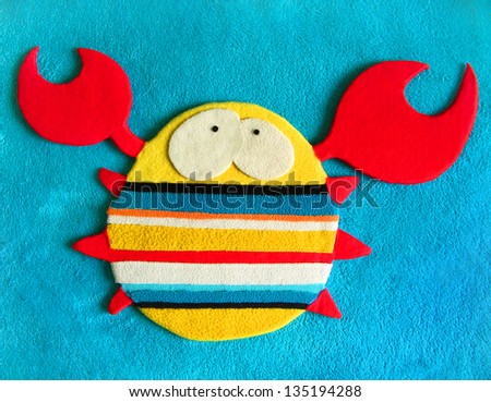 Funny crab. Hand made work