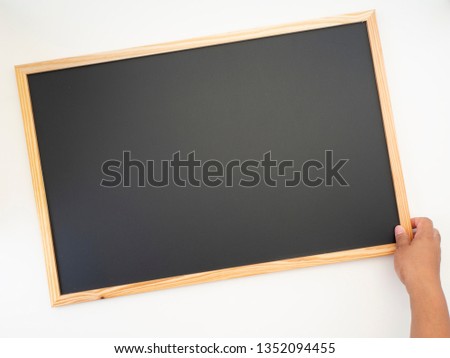 Blackboard, wooden frame, empty space for text design