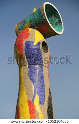 Artistic sculpture in Barcelona, Spain