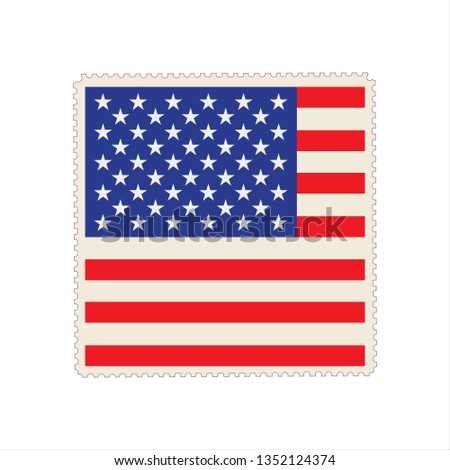 USA Flag Postage Stamp