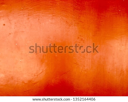 Orange or red cement wall background and texture design
