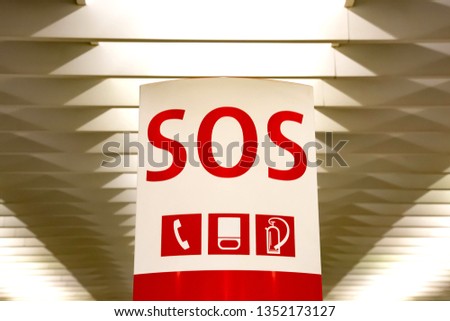 Sign with the emergency call SOS