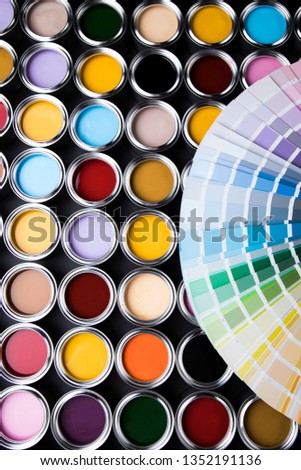 Paint cans color palette and Rainbow colors