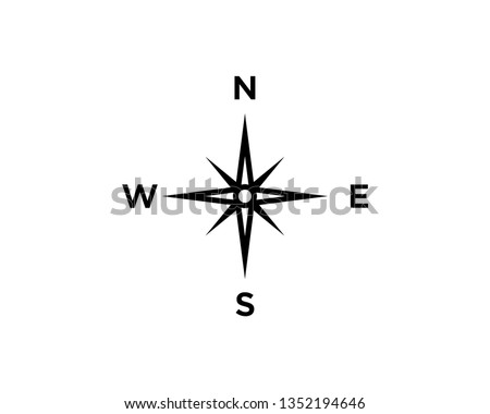 compass vector icon template Royalty-Free Stock Photo #1352194646