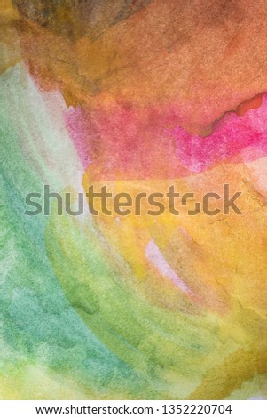 water color, ink hand painted background with paper texture, abstract handmade nature,brown,red,yellow,green tone- Bilder