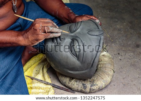 Idol making at Kumartuli Kolkata